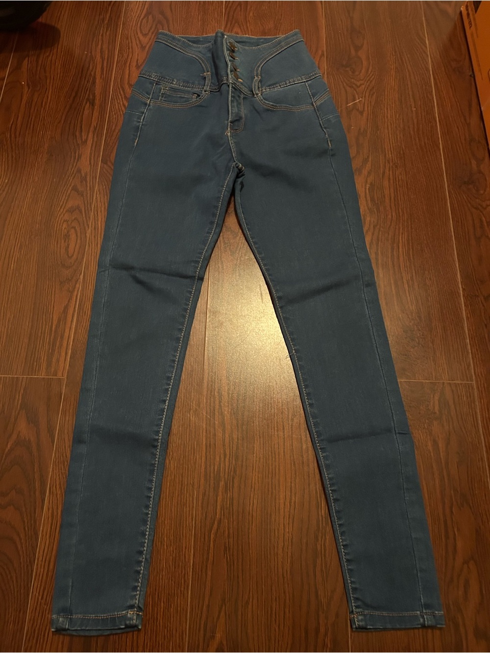 Wax Jean Dark Blue High-Rise Skinny Jeans